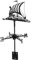 POPETPOP Girouette Forme De Voilier Indicateur De Direction Vent pour Décoration De Jardin Terrasse Et Extérieur