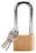 Tradineur - Candado de latón con 3 llaves, arco alto de acero endurecido, máxima seguridad, cierres fincas, vallas, puertas, garajes, interior y exterior - 50 mm
