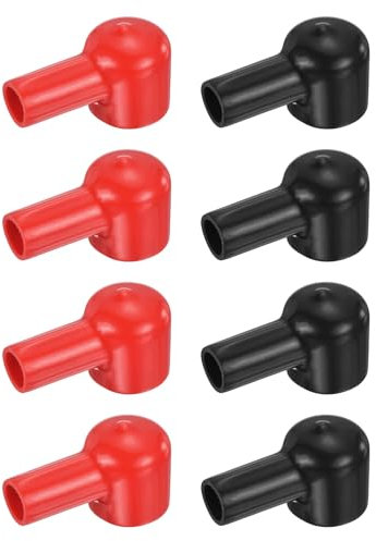 sourcing map Battery Terminal Cover, 8 Pcs Battery Terminal Protector Truck Battery Terminal Cover Positive Negative Poles Stud Covers L10-20-44mm for Car Accessories Truck Marine Boat