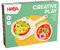 HABA Creative Play Pizza-Spielset – Pizzaboden, Salamischeiben & Pizzaschieber für Kinder ab 3 Jahren – Kreatives Rollenspiel und Kaufladen-Zubehör für die Kinderküche – 2012081001