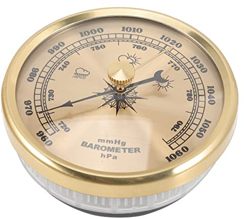 Gatuida Aneroidbarometer Mit Thermometer Zifferblatt Innenbarometer Für Hause Werkstatt Schule Lagerhalle Luftdruckmessung Einfach Wand Befestigen Tragbar Und Langlebig
