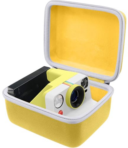 Khanka für Polaroid Now Gen 3, Now+ Gen 3, Now Gen 2, Now+ Gen 2, Now, Now+, I-2, Flip, OneStep+ und OneStep 2 Sofortbildkameras, Hartschalenetui, Reise-Tragetasche,nur Etui(Gelb)