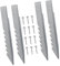 Zaunpfostenreparatur-Set, robuste Zaunpfosten, Reparaturpfähle, Anker, Erdspieße für Reparatur, Holz, 4 Stück