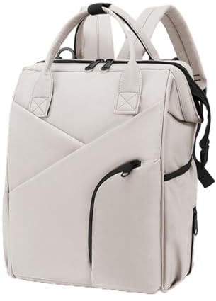 mophrati Praktische Baby Stilltaschen, jede Menge Stauraum, Windelwechsel für unterwegs, Unisex und Mehrzweck Windelrucksack für Kinderwagen, Beige