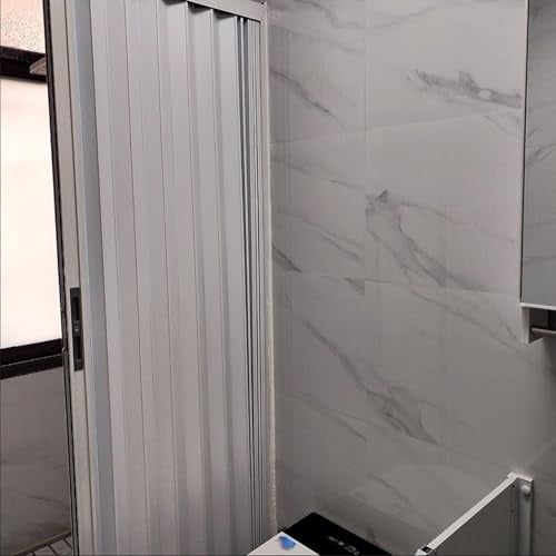 CHZDPP Teleskop-Falttüren Abschließbare Schiebetüren mit Schlüssel/Rahmen, robuste Aluminium-Falttür für den Innen- und Außenbereich, Größe und Farbe individuell anpassbar