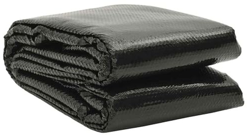 Gecheer Rechteckige Poolabdeckung 500x300 cm PE Schwarz, Pool Solarabdeckplane Treibende Poolabdeckung Pool als Wärmeplane für Aufstellpool92963