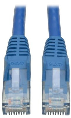 Eaton Cat6 Gigabit Snagless Molded UTP Patch Ethernet Cable, RJ45 Male-to-Male Cable, Blue, 3 Feet / 0.9 Meters (N201-003-BL)