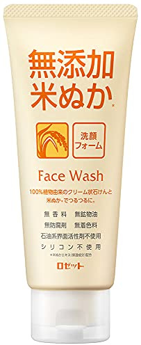 ROSETTE | Facial Washing Foam | Additive Free Rice Bran Soap 140g (japan import)