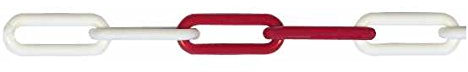 Kunststoffkette Absperrkette rot-weiss 8 mm x 25 m