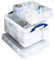 Really Useful Box Plastic Storage 21 Litre with 2 Trays 6 + 12 Compartments Clear