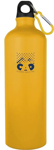 C.A.O - Gourde POP 1 litre en Aluminium - Couleur Moutarde - Hauteur 27 cm - Diamètre ø 8 cm
