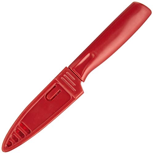 Mercer Culinary M33912B Red Non-Stick Sheath Paring Knife