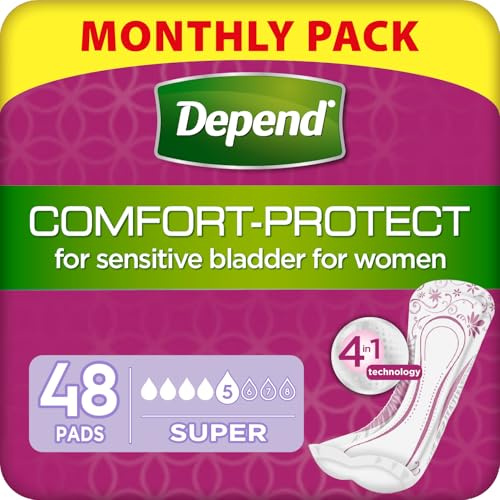 Depend Super Incontinence Pads for Women - 48 Pads