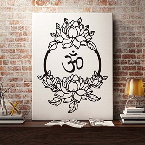 DIY Removable Islamic Muslim Culture Surah Arabic Bismillah Allah Calligraphy Wall Sticker Vinyl Quote/Decals Quran as Home Wallpaper Art Decorator 9820 (57 x 42 cm)