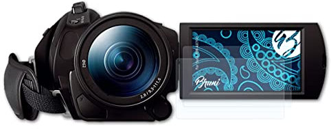 Bruni Protecteur d'écran compatible avec Sony FDR-AX700 Film Protecteur, cristal clair Écran protecteur (2X)