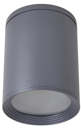 Lucande Deckenlampe Minna (spritzwassergeschützt (Modern) in Schwarz aus Aluminium (1 flammig, E27) - Aufbau-Deckenleuchte Deckenleuchte Lampe