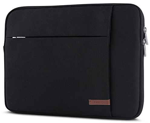 CASEZA Housse Ordinateur Portable 13 Pouces Noir London Sac pour ASUS Acer Dell HP Lenovo Microsoft Surface Book & Autres – Sac à Main PC Ultrabook 13 - 13,3 résistant à l’Eau avec 2 Poches