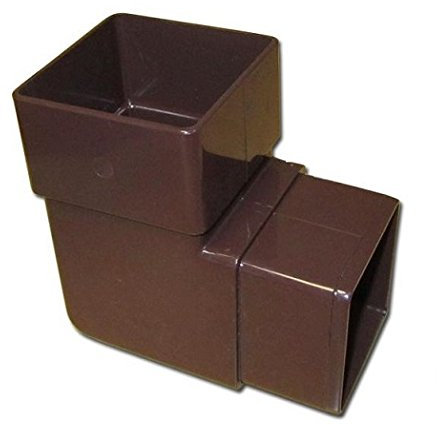 Brown Square Guttering and Downpipe - Gutter and Pipe Fittings - Pipe Bend 90 Degree