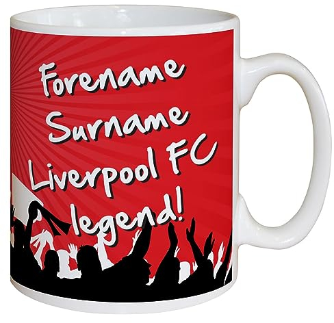 Personalised 'Legend' Design 11oz Mug for Liverpool FC Fans, Great for Reds Football Supporters, Ceramic Tea Coffee Mug