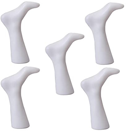 dailymall 5 Stück Weiblich Schaufensterpuppe Fußmodell Dekofuß, Socken Fußkettchen Displayständer Schmuckständer