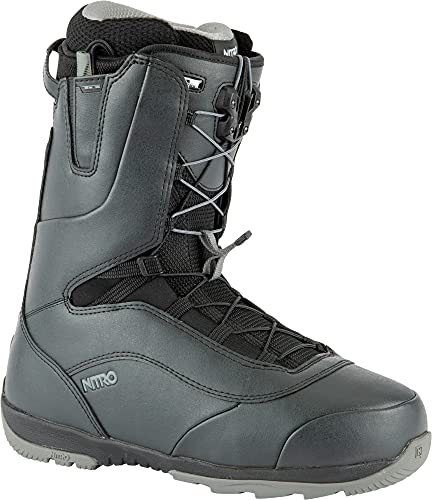 Nitro Snowboards Herren Venture TLS '21 All Mountian Freeride Freestyle Schnellschnürsystem Boot Snowboardboot , Black, 29.0