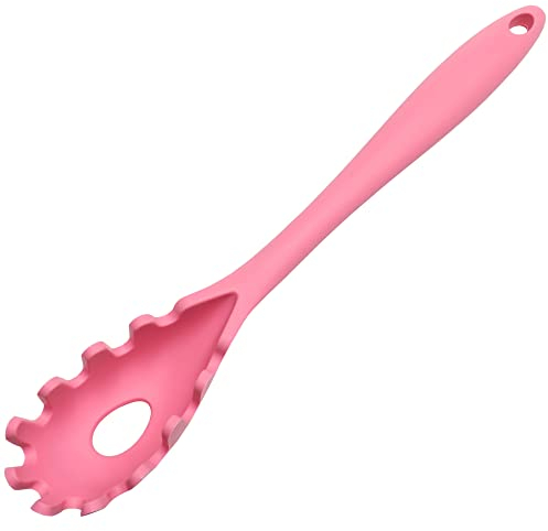 Chef Craft 13741 Premium - Tenedor de espagueti/pasta de silicona, color rosa
