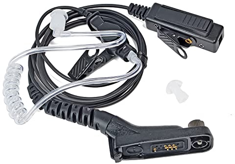 HYSHIKRA Auricolare con tubo acustico con microfono compatibile con Motorola DP3400 DP4400 DP4800 DGP4150 XiR-P8200 Xpr-6300 Radio bidirezionale multi-pin