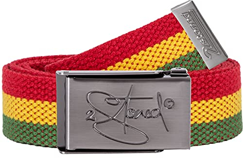 2Stoned Koppelgürtel Stoffgürtel Jamaica, matte Schnalle Classic, 3 cm breit für Damen und Herren