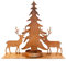 Metall Teelichthalter Hirsch Baum 15x5x14,5cm Rost Edelrost Kerzenhalter Weihnacht