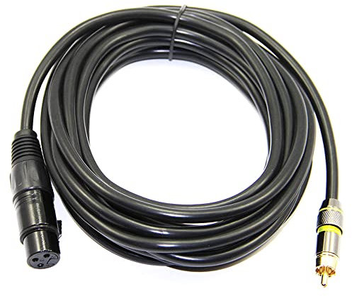 ezqnirk 1 unids 1m 2m 3m 3m 5m 10m XLR hembra a RCA Cable chapado en oro masculino blindado doble (lámina + trenzado) dentro,5m