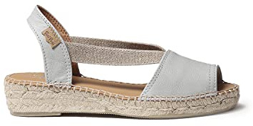 Espadrille Cuir Femme - ETNA - Ciel, 35 EU