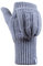 HEAT HOLDERS - Damen Thermo Fingerlose Handschuhe mit Fäustlinge Kappe | Winter Handschuhe mit Plüsch Fleecefutter (Einheitsgröße, Dusky Blau)