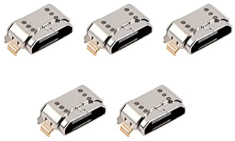 eMagTech Lot de 5 connecteurs d'alimentation Micro USB - Connecteur de Charge - Connecteur de Rechange - Compatible avec Samsung Galaxy Tab A T290 T295 T297