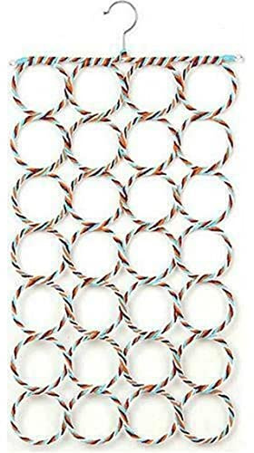Scarf Ties Hanger Belts Hanger Ring Holder Display Storage Hold 28 Items (Multi)