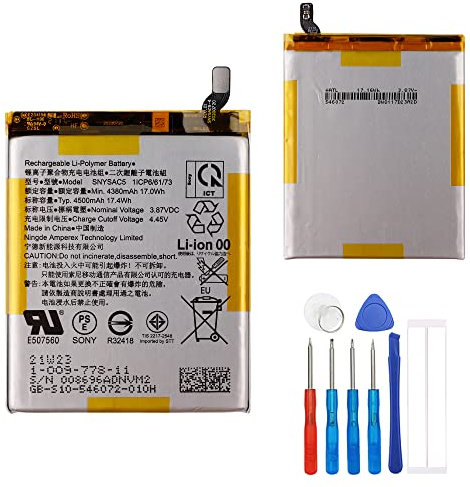 E-yiiviil Ersatzakku SNYSAC5 Kompatibel mit Sony Xperia 1 III XQBC62/B with Repair Tool Kit