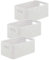Rotho Country 3er-Set Aufbewahrungsbox 6l in Rattan-Optik, Kunststoff (PP) BPA-frei,Mistletoe Weiss, 3 x A5/6l (28.0 x 18.5 x 12.6 cm)