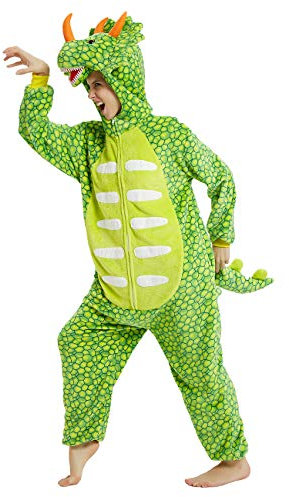 ALANTOP Unisex Erwachsene Onesie Pyjama Tier Einteiler Flanell Nachtwäsche Weihnachten Halloween Cosplay Kostüm Overall Verkleidung