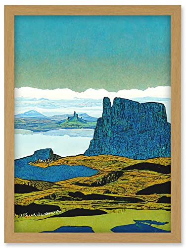 Doppelganger33 LTD The Storr Isle Of Skye Scottish Landscape Artwork Framed Wall Art Print A4