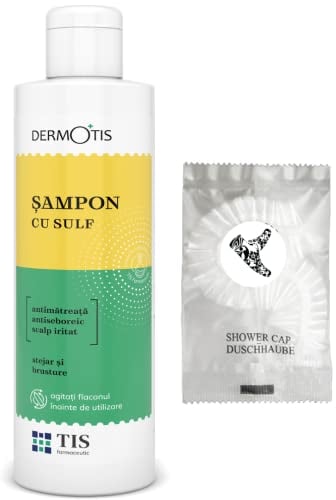 TIS ANTI-DANDRUFF Schwefel-Shampoo - Reduziert Schuppen, seborrhoische Dermatitis, fettiges Haar, für Kopfhaut mit Seborrhoe, Haarausfall, regt das Haarwachstum an - mit Große Klette - 100 ml