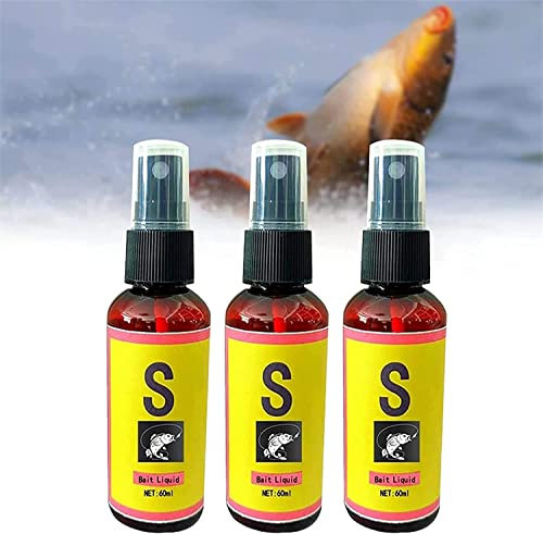 Qklovni Upgrade Natural Bait Scent Fish Attractants for Baits, High Concentration Fish Bait Attractant Enhancer Liquid, Scent Fish Attractants for Baits 60ml (3pcs)