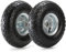Yarlung 2 Pack 25cm Pneumatic Air Filled Tires on Wheels for Hand Truck, 4.10/3.50-4 Heavy-Duty Replacement Wheels Tires for All Purpose Utility Cart, Garden Cart, 2.25Offset Hub, 5/8Bearings