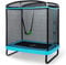 COSTWAY 6FT Kids Trampoline, 2 in 1 Toddler Trampolines with Swing and Enclosure Safety Net, Rectangle Trampoline for Outdoor (Black + Blue)