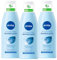 Nivea Reinigungsmilch und Tonic 2in1 entfernt Make-up und Verunreinigungen, erfrischende Wirkung mit gereinigtem Wasser und heiliger Lotusblume für alle Hauttypen - 3 Flaschen à 200 ml