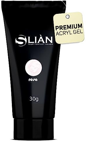 Slian Acrylgel zur Nagelverlängerung mit Schablonen - Schadstofffreies Nagelgel Rosè - Veganes Acryl Gel für perfekte Press on Nails - Widerstandsfähiges NailGel für Dual Tips