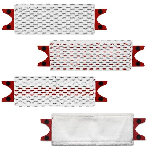 4 Stück Wischmopp Bezug Mikrofasertücher, Bodenwischer Ersatzbezug, für Vileda Ultramax Ersatzbezug, Bodenwischer Ersatzteile für Vileda, für Alle Hartböden, Empfindliche Böden