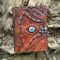 Hocus Pocus Leder-Tagebuch, blanko, Zauberbuch der Schatten mit Schlossverschluss, Requisite, Vintage-Notizbuch, Tagebücher, gebunden, Hexerei, Wicca, Grimoire, Hexe, magisches Auge, Skizzenbuch,