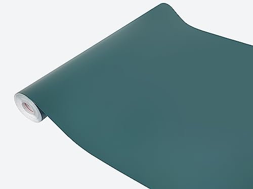 DecoMeister Vinilo Adhesivo Para Muebles Pared Cocina Papel Autoadhesivo Decorativo Para Armario Mesa Lámina Para Bricolaje Decoración del Hogar Película En Rollo 67,5 x 1500 cm Verde Botella Mate