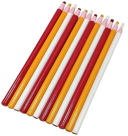 12 Matite di Gesso da sarto, Matita solubile in acqua, sartoria, strumento essenziale per l'abbigliamento, qualità professionale, progetti creativi tessili, (Multicolore 3, 12 pezzi)