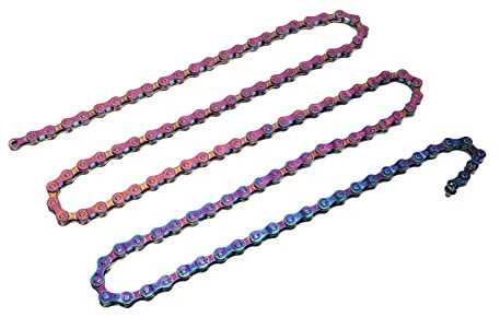Odorkle Fahrradkette, 8-Gang, Doppel-X-Brückendesign, Universelle Kompatibilität, Kohlenstoffstahl, Mountainbike-Kette