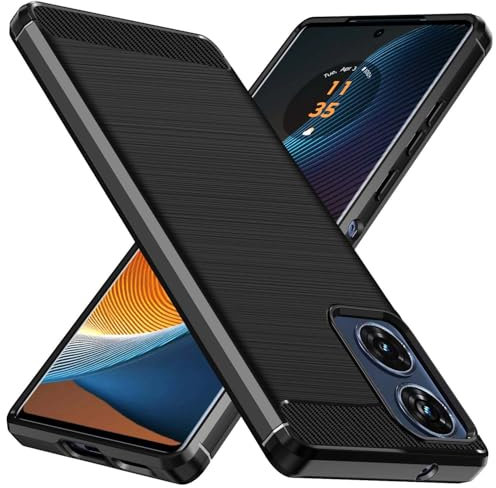 ivoler Coque Silicone pour Motorola Moto Edge 50 Fusion/Motorola Moto G85 5G, [Protection Antichoc Militaire] Étui de Protection, Mince Souple TPU Anti-Rayures Dos Bumper Housse, Noir
